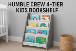 Read more about the article Ultimate Humble Crew 4-Tier Kids Bookshelf Review: Grey Wood/White Premium Organizer
