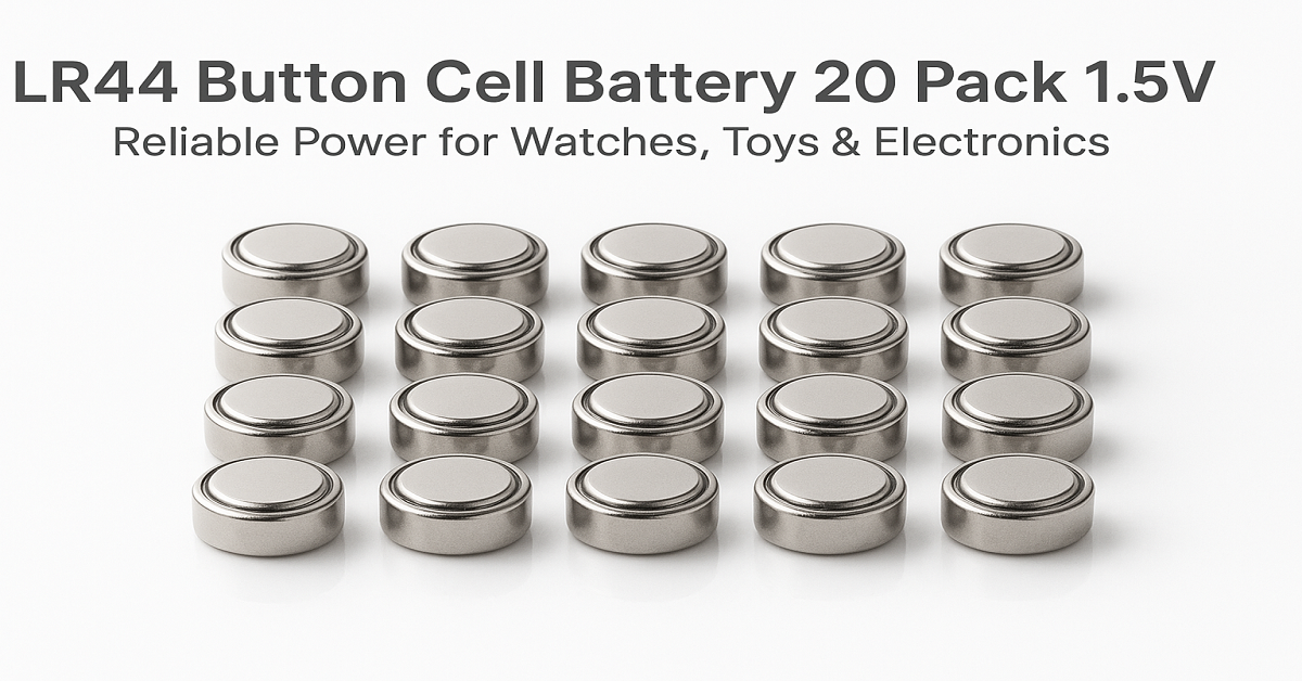 Read more about the article LR44 Button Cell Battery 20 Pack 1.5V – Reliable Power for Watches, Toys & Electronics